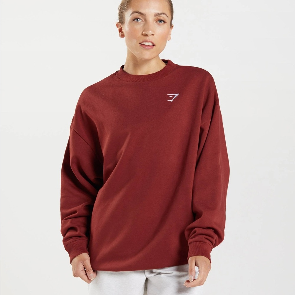 Gymshark women’s oversized training Burgundy Sweater